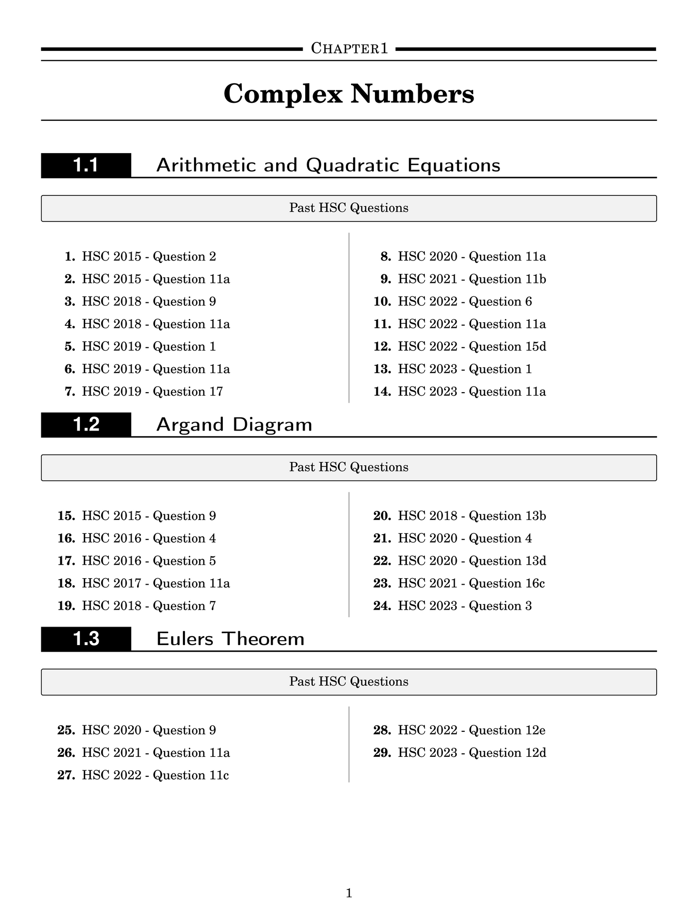 HSC Past Papers - Answer Book - Extension 2