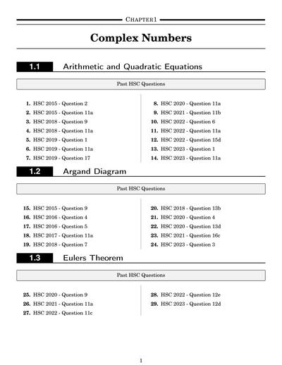 HSC Past Papers - Answer Book - Extension 2