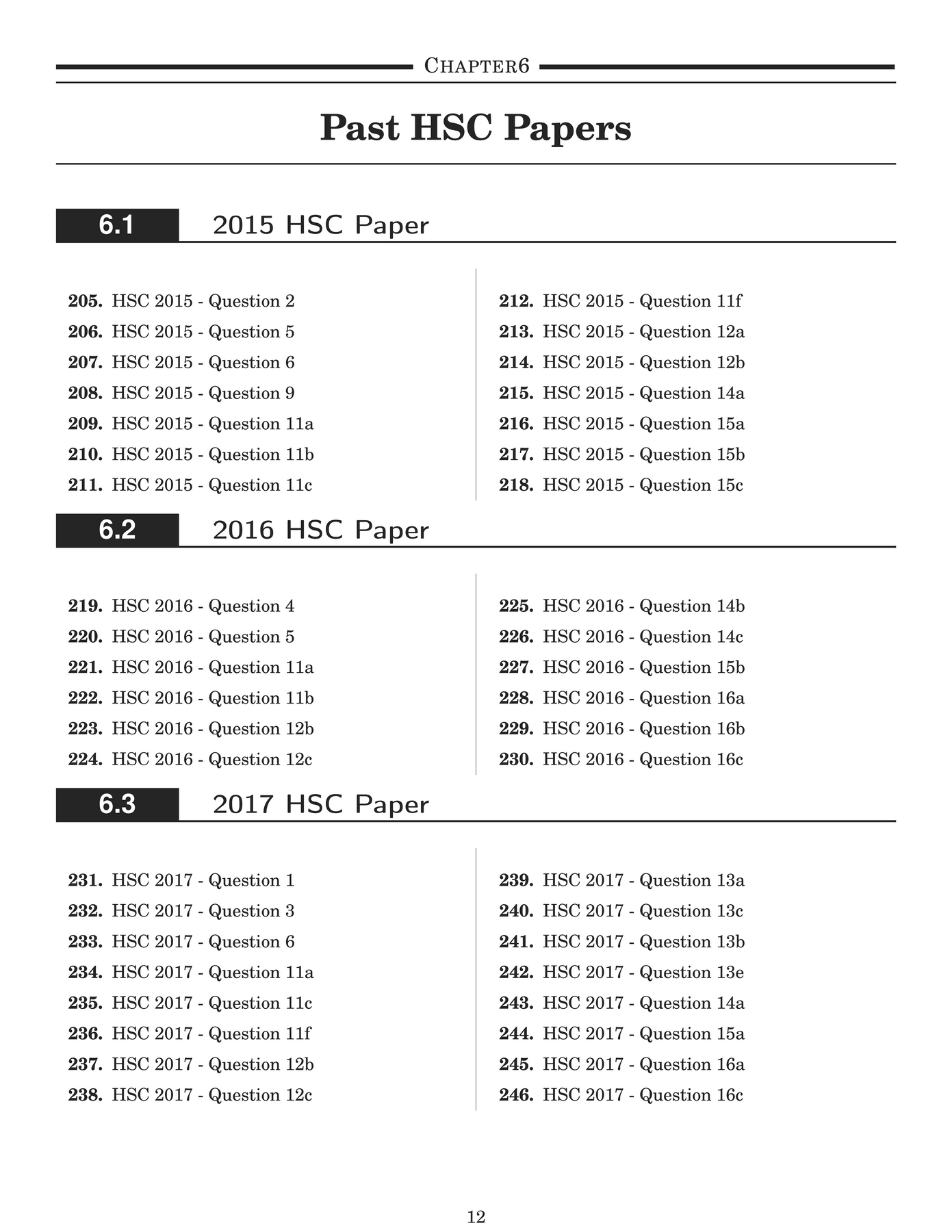HSC Past Papers - Answer Book - Extension 2 – Class Mathematics