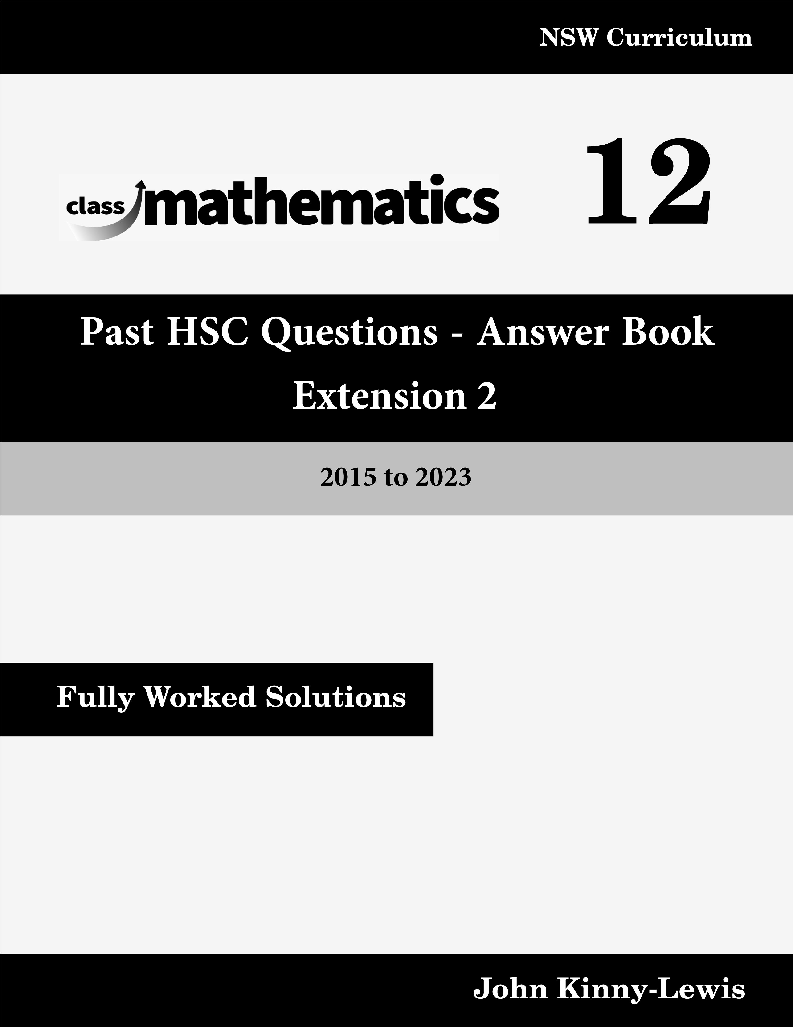 HSC Past Papers - Answer Book - Extension 2 – Class Mathematics