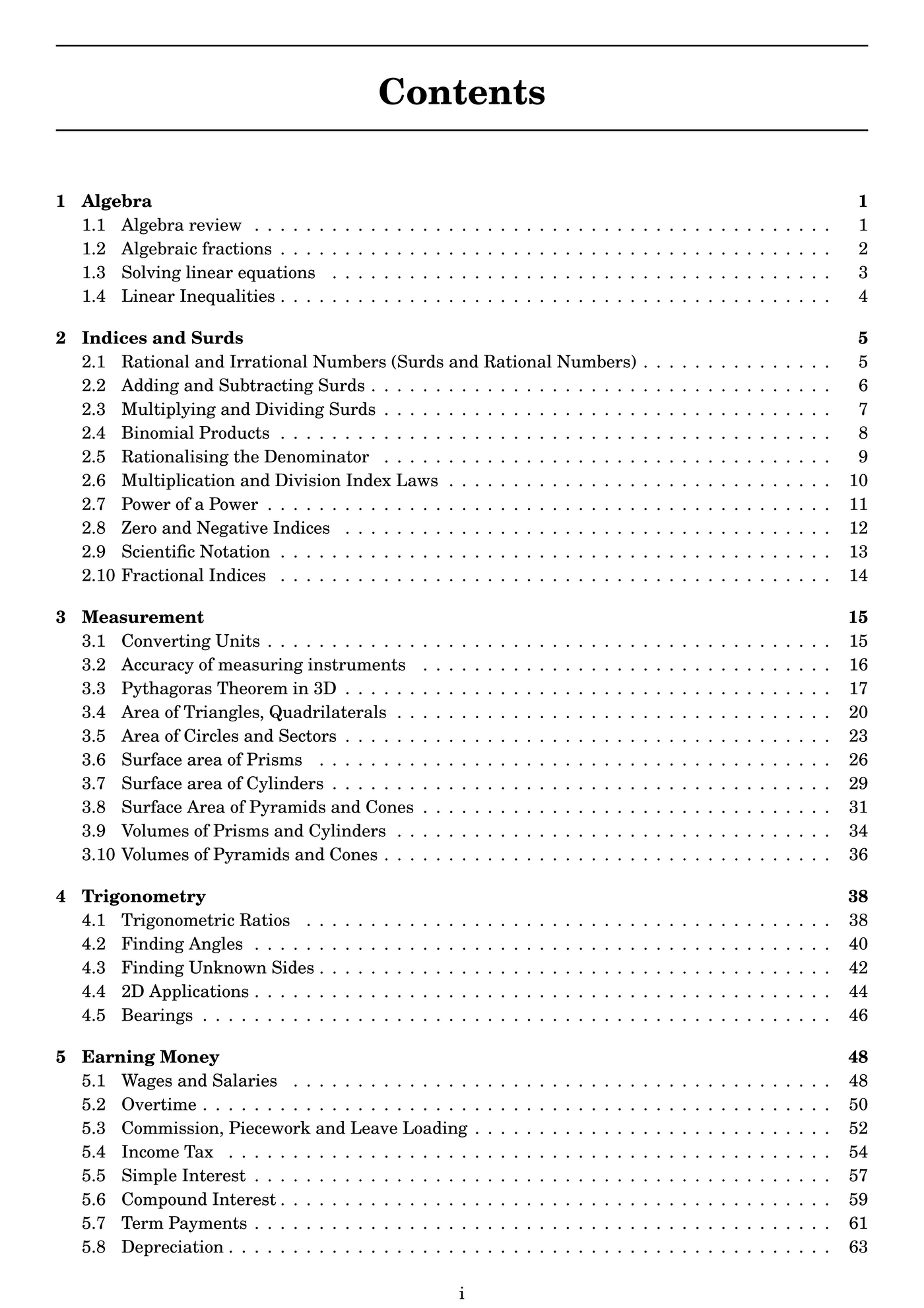 NSW Year 10 Maths - Core Coursebook
