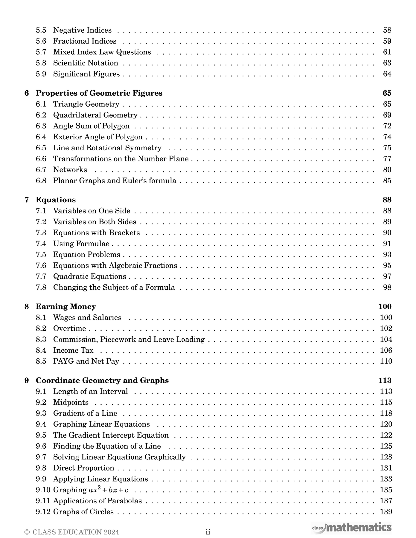 NSW Year 9 Advanced Maths Coursebook | Worked Solutions – Class Mathematics