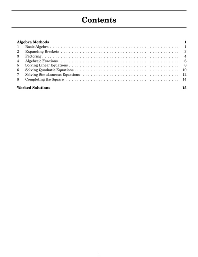 NSW Year 11 Maths Advanced - Algebra Methods