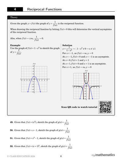 NSW Year 11 Maths Extension 1 - Functions