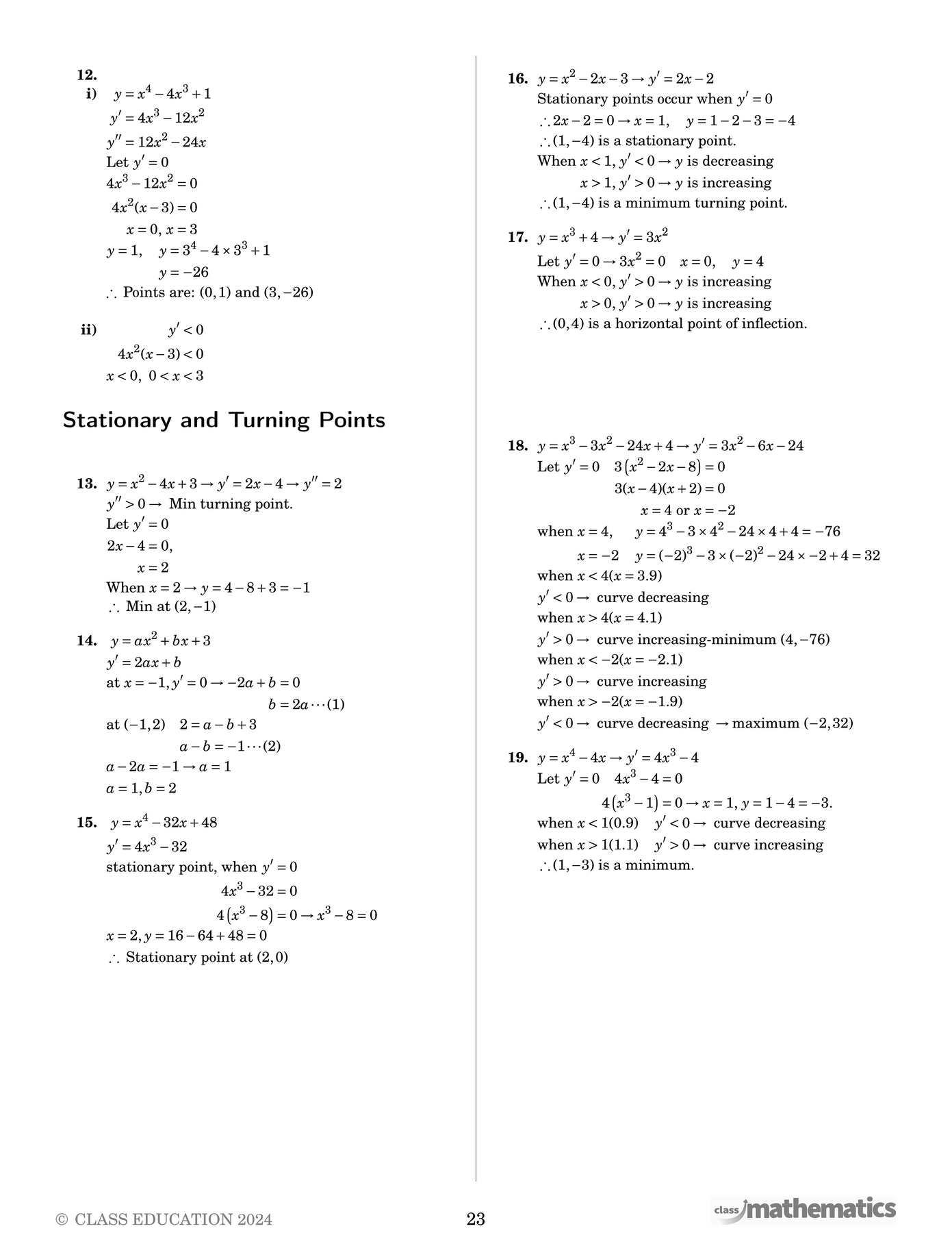 NSW Year 12 Maths Advanced - Differential Calculus – Class Mathematics