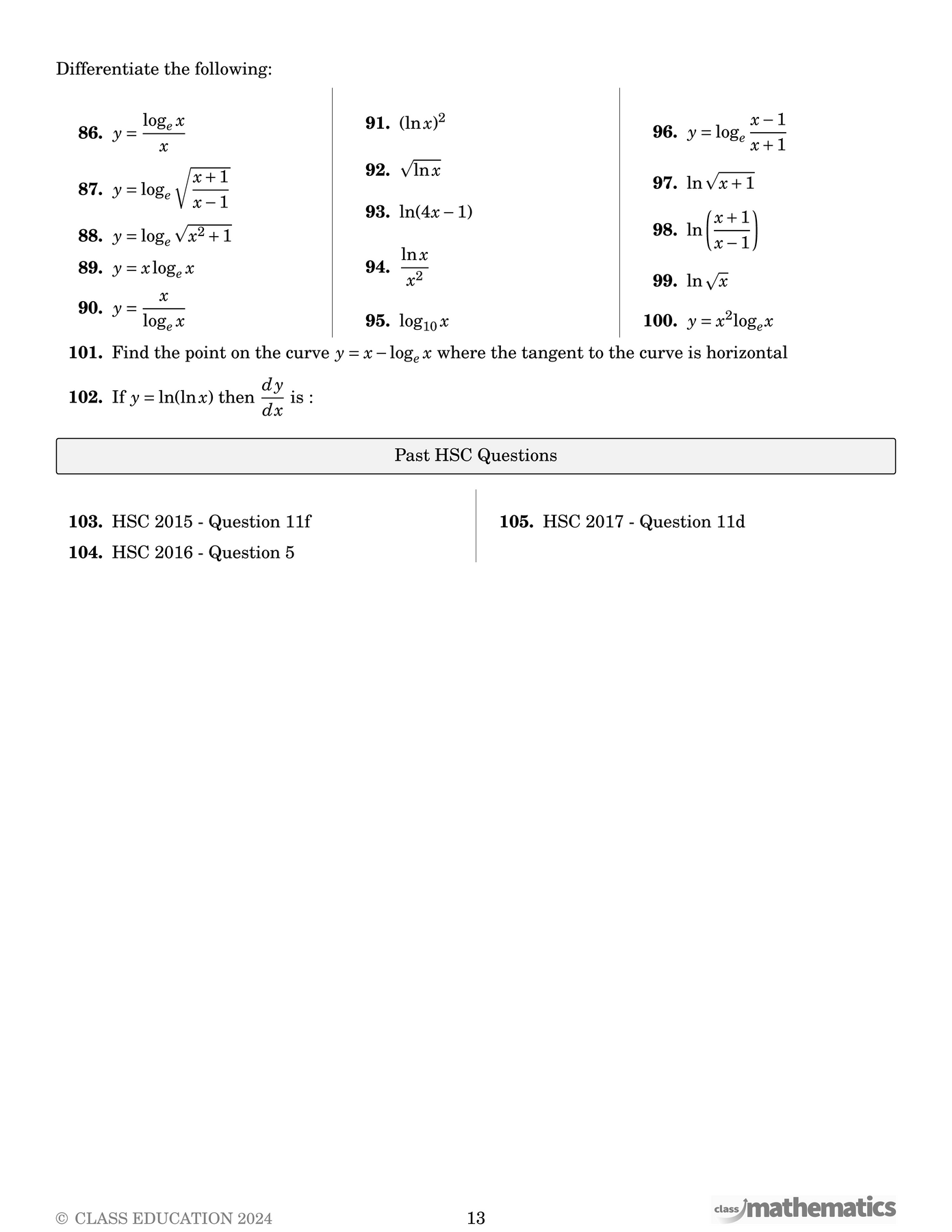 Exponential And Log Function Exponential And Log Function