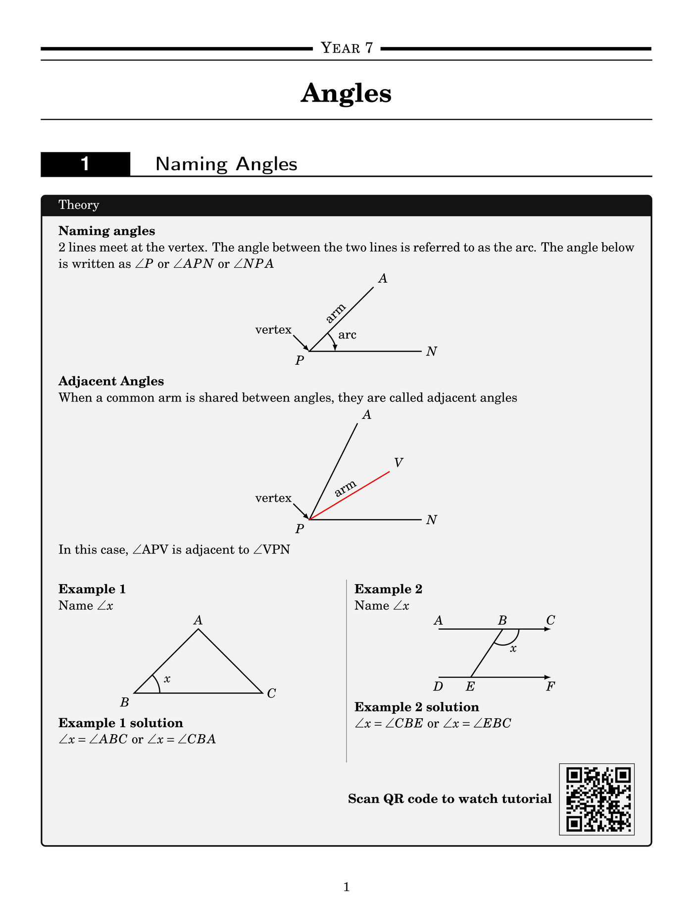 NSW Year 7 Maths - Angles - Topic Work Book