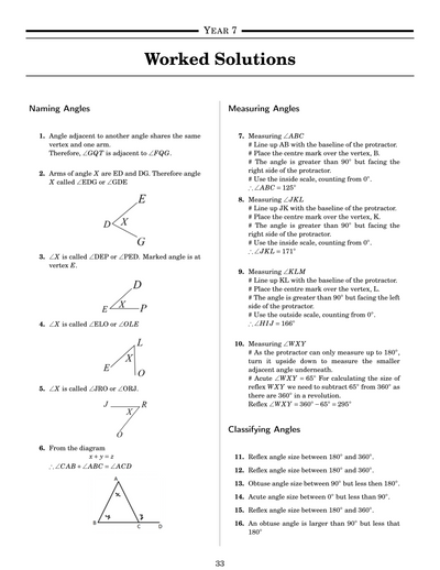 NSW Year 7 Maths - Angles - Topic Work Book