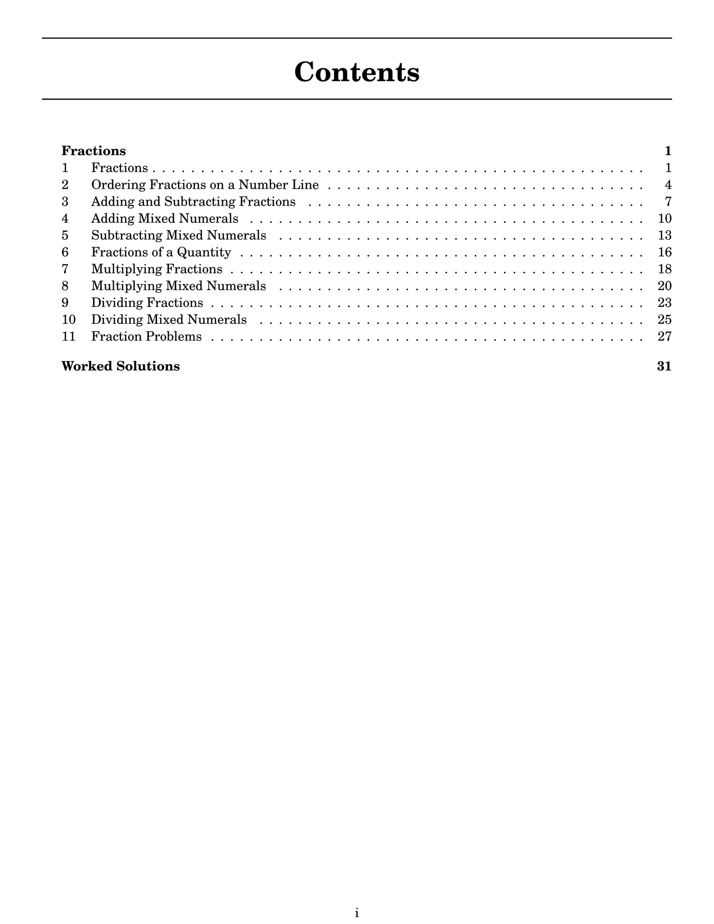 NSW Year 7 Maths - Fractions - Topic Work Book