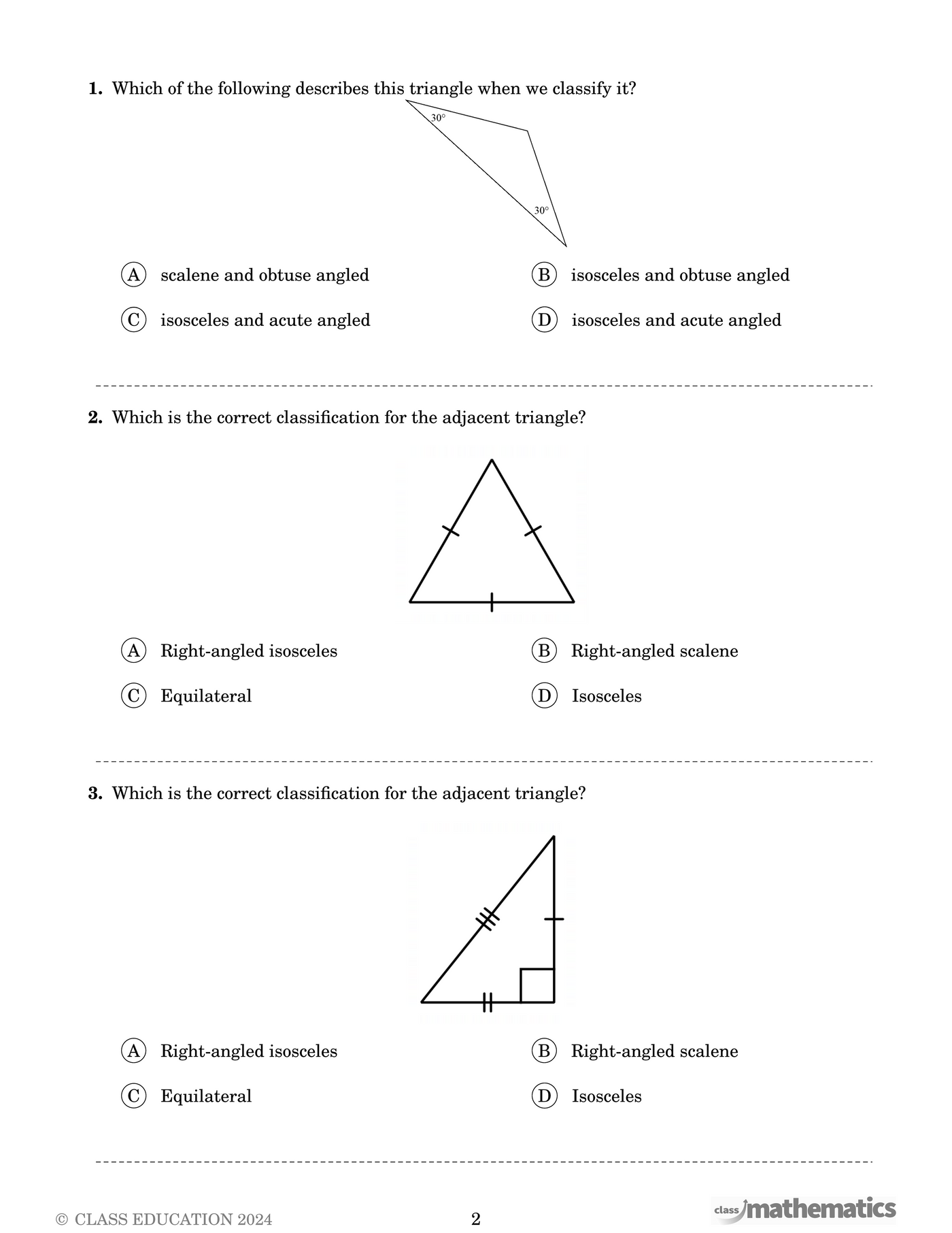 NSW Year 7 Maths - Geometry - Topic Work Book