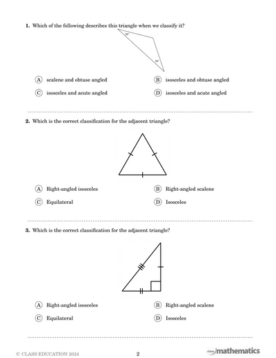 NSW Year 7 Maths - Geometry - Topic Work Book