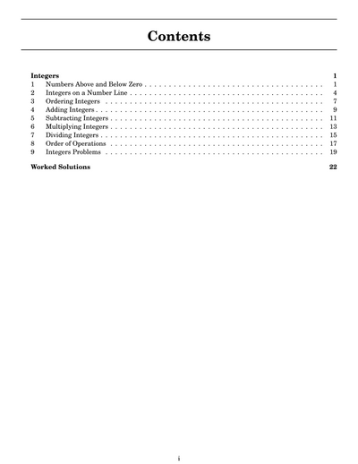 NSW Year 7 Maths - Integers - Topic Work Book