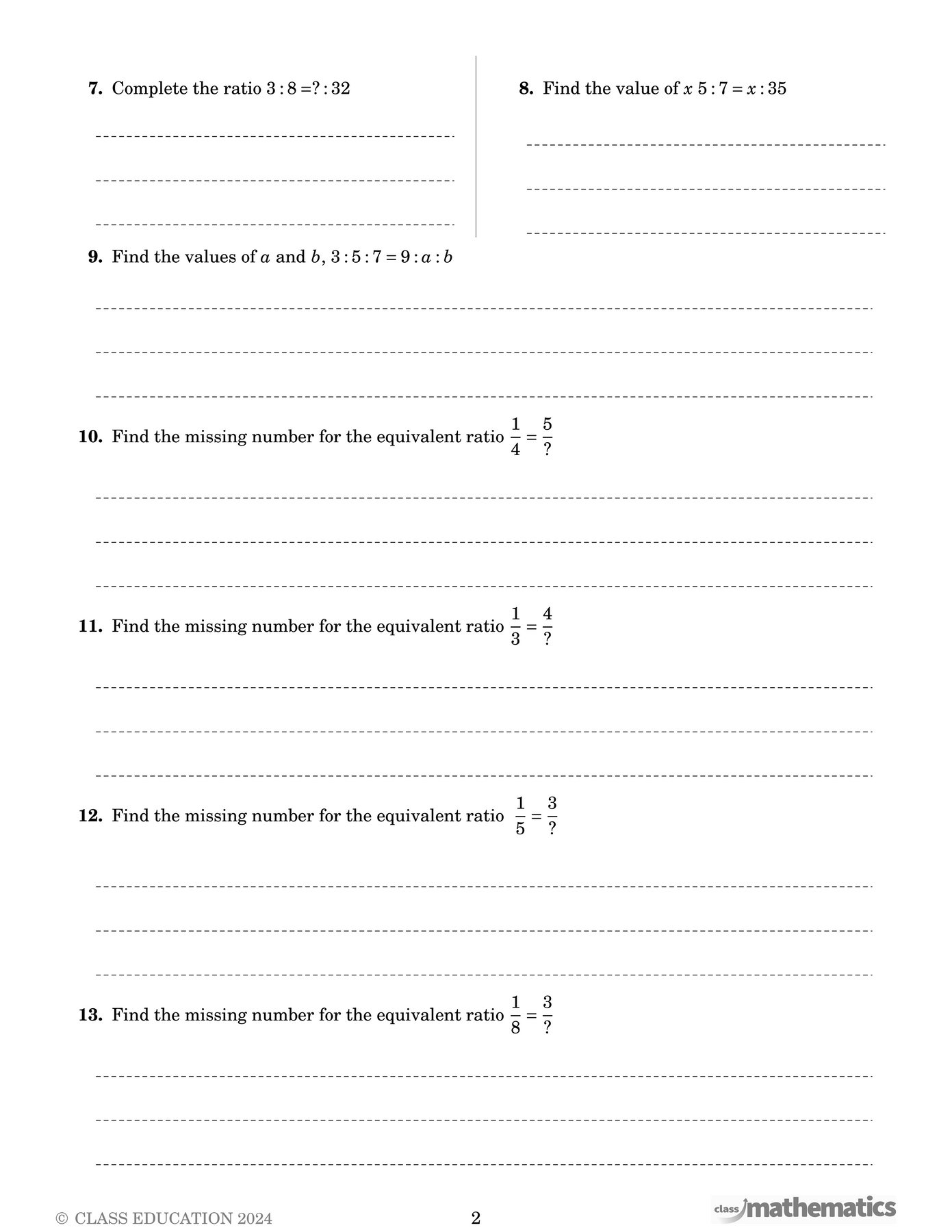 NSW Year 7 Maths - Ratios, Rates and Time - Topic Work Book – Class ...