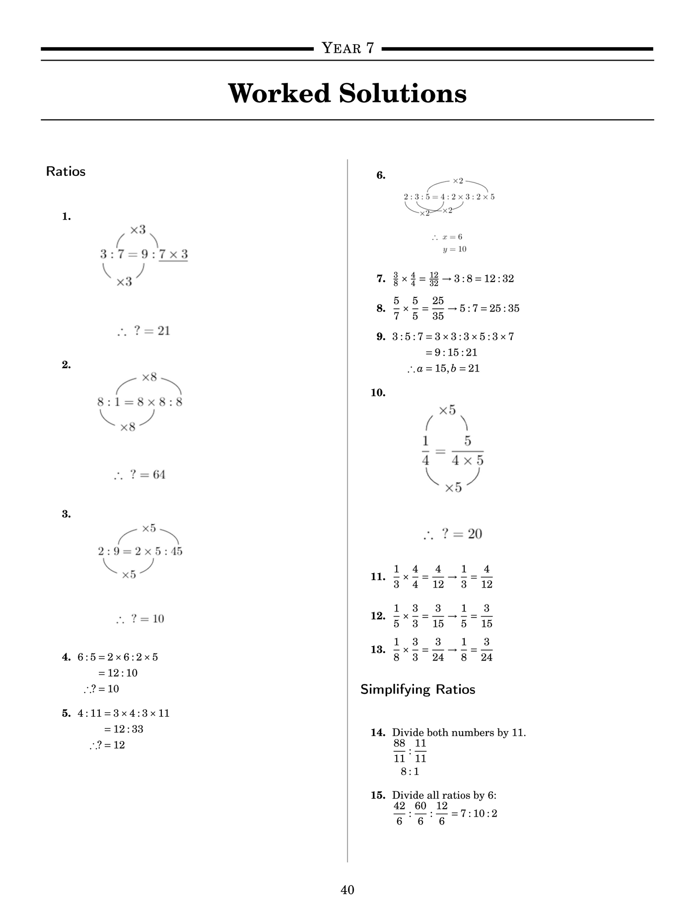 NSW Year 7 Maths - Ratios, Rates and Time - Topic Work Book