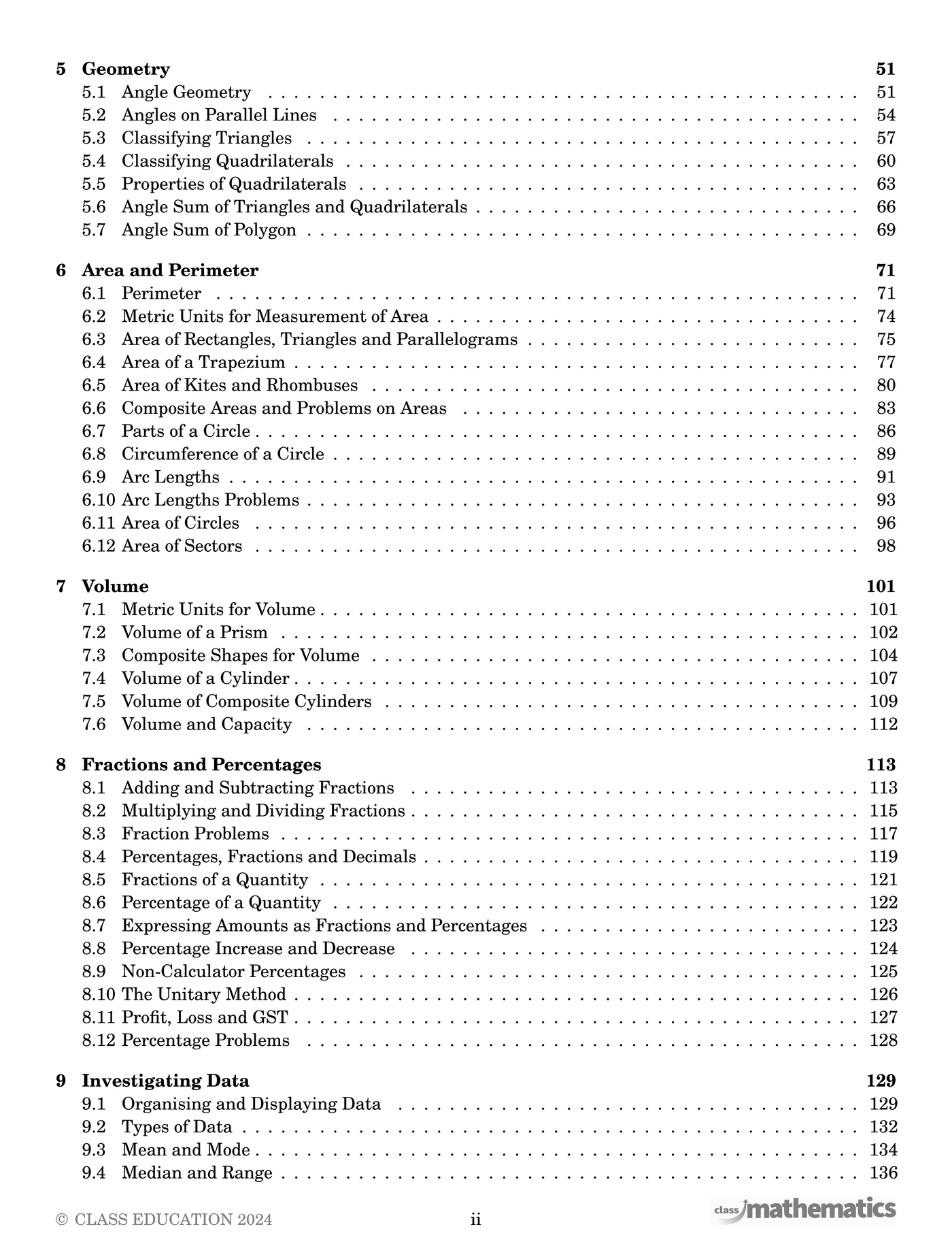 NSW Year 8 Maths - Coursebook