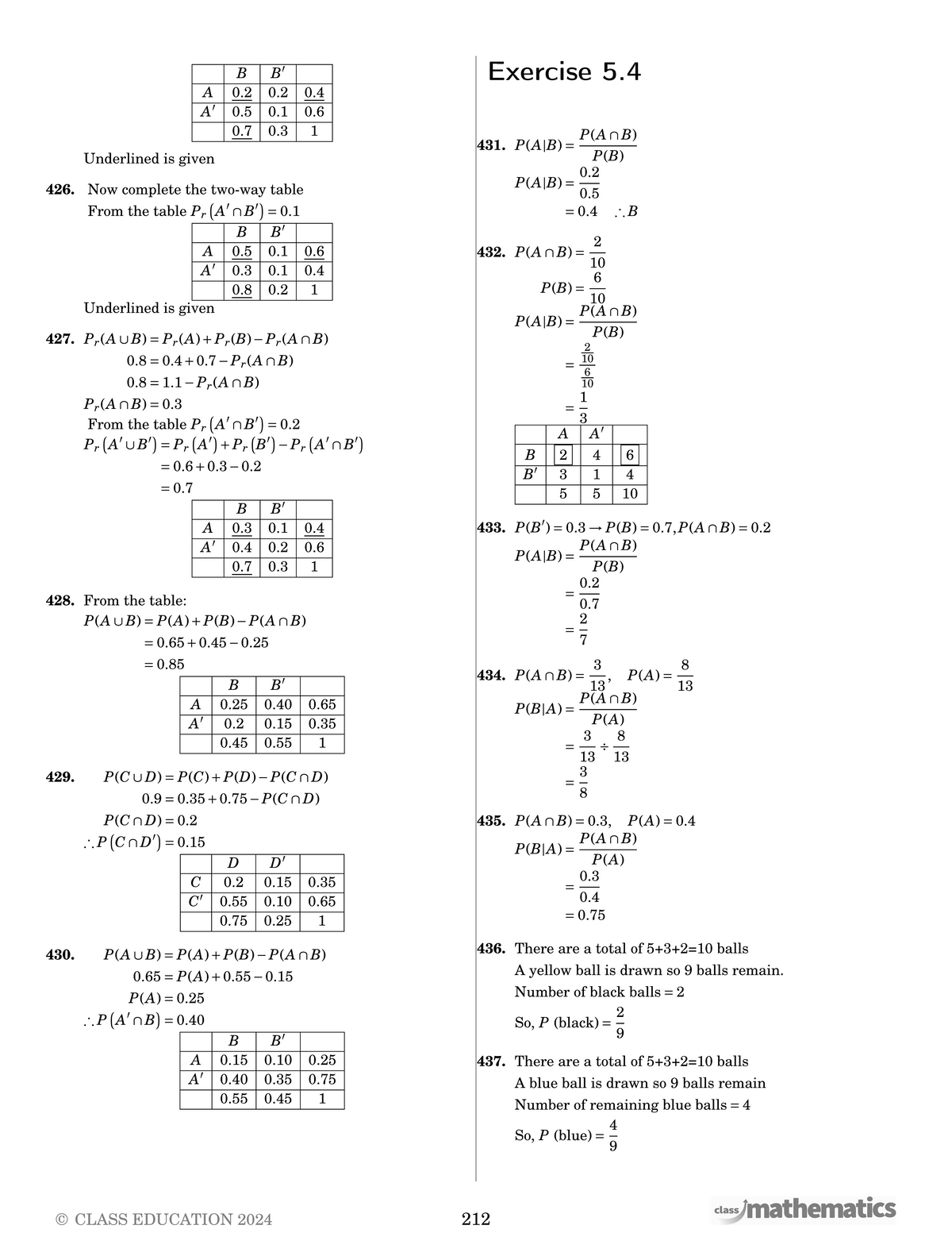 Sample worked answers — every question, fully solved