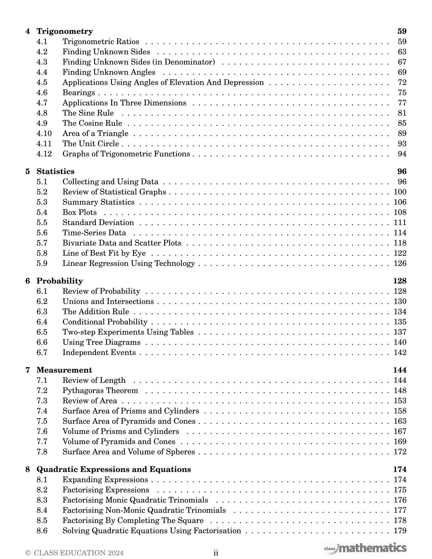 VIC Year 10A Maths - Coursebook