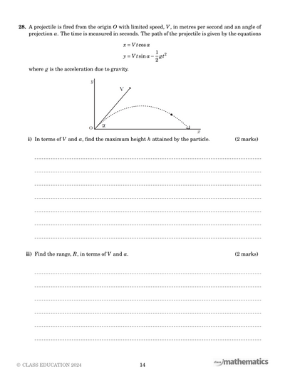 HSC Practice Papers - Extension 1 Maths