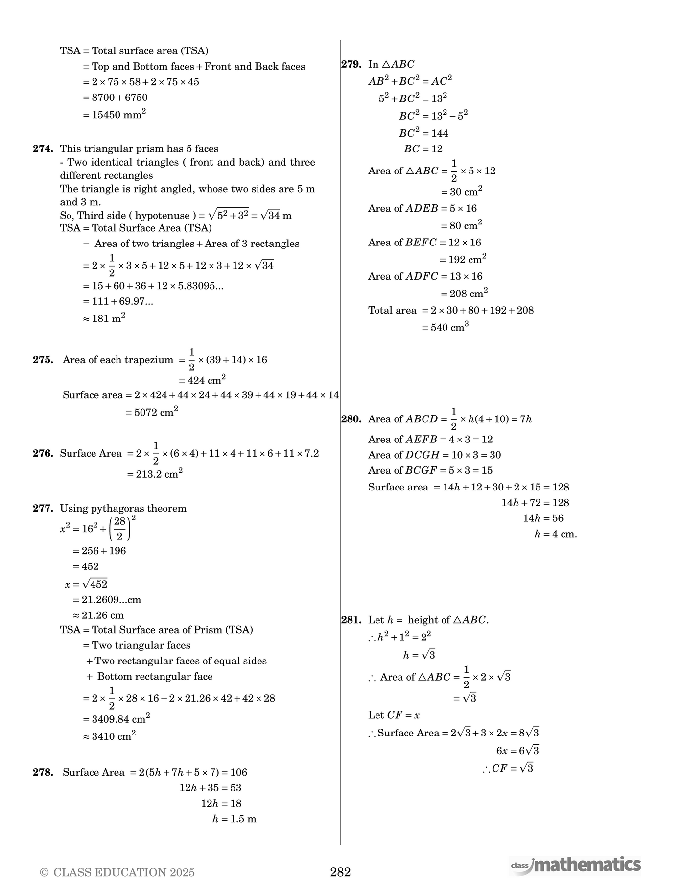 10 Advanced Math NSW Year 10 Advanced Maths Coursebook | Worked Solutions – Class ...