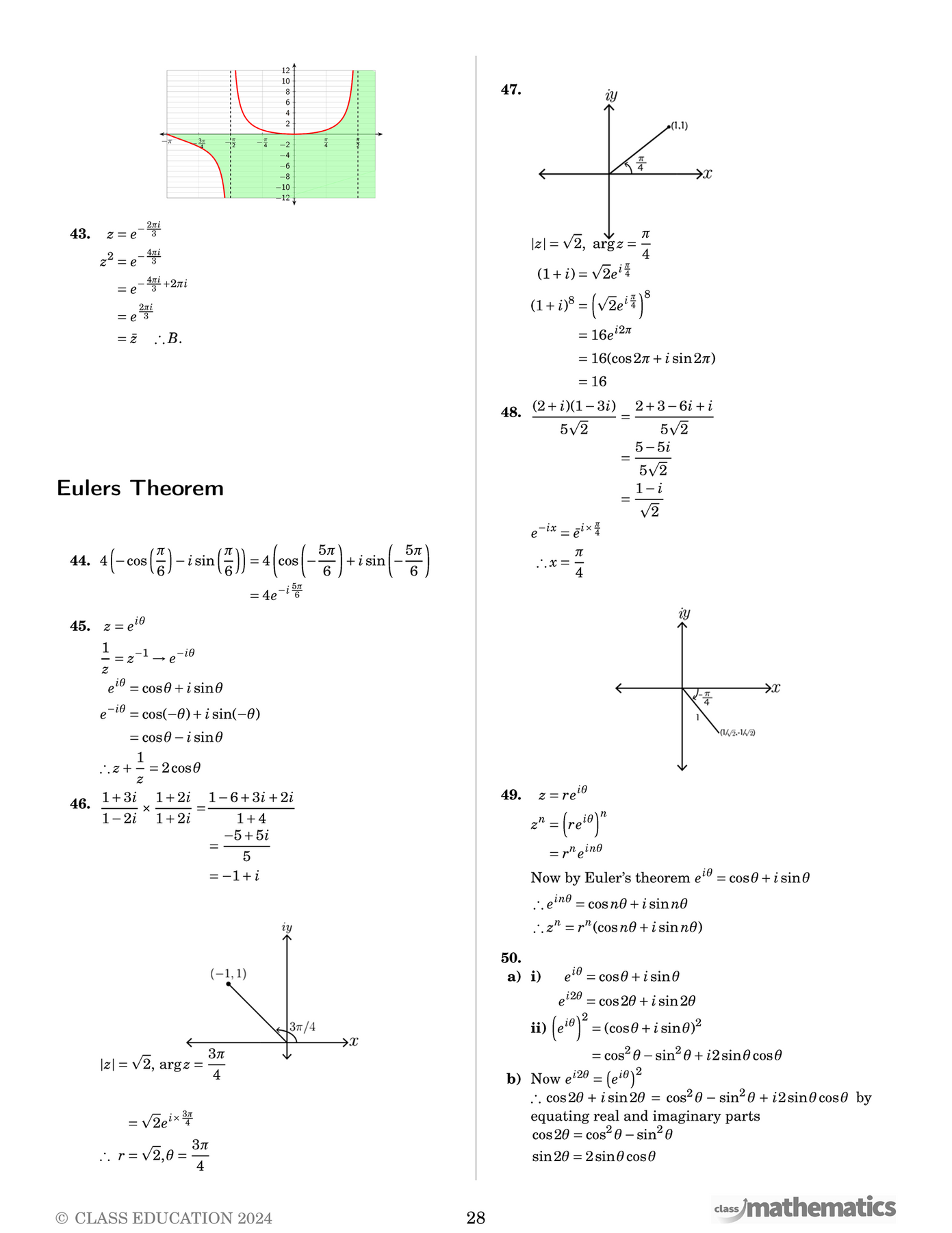 Complex Numbers Class 12 Notes.pdf NSW Year 12 Maths Extension 2 - Complex Numbers – Class Mathematics