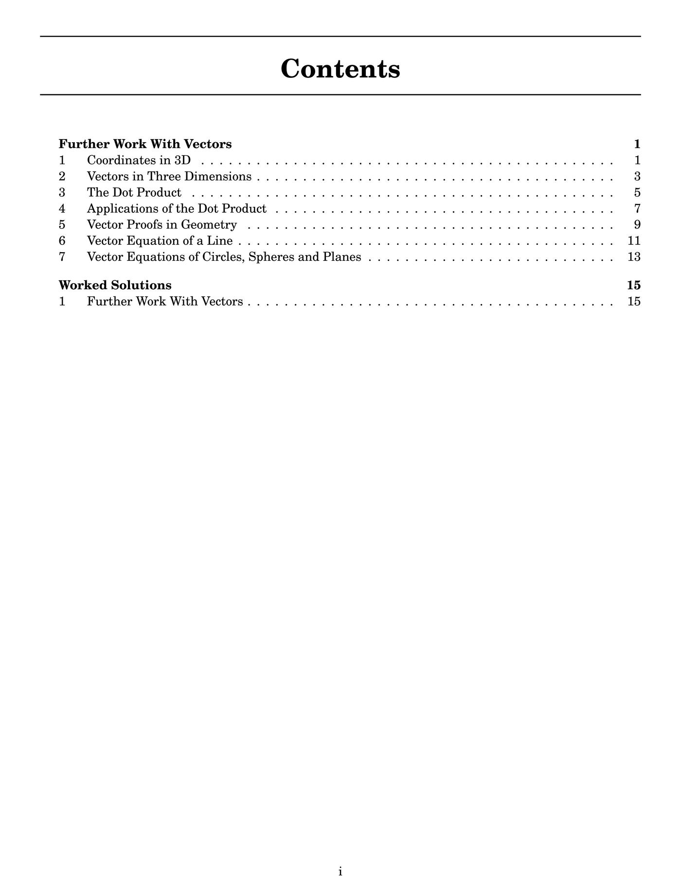 NSW Year 12 Maths Extension 2 - Further Work with Vectors