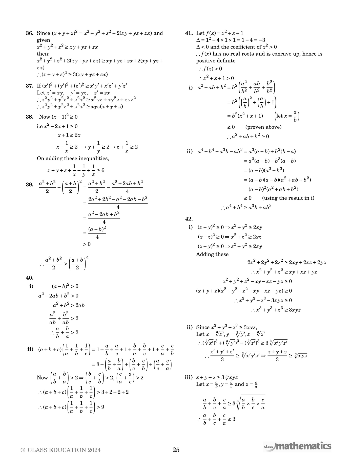 NSW Year 12 Maths Extension 2 - Proof – Class Mathematics