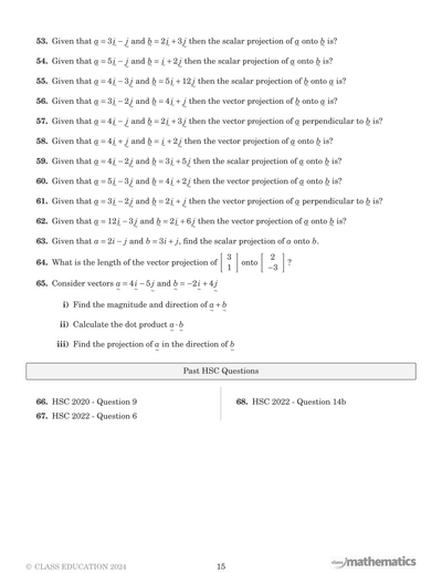 NSW Year 12 Maths Extension 1 - Vectors