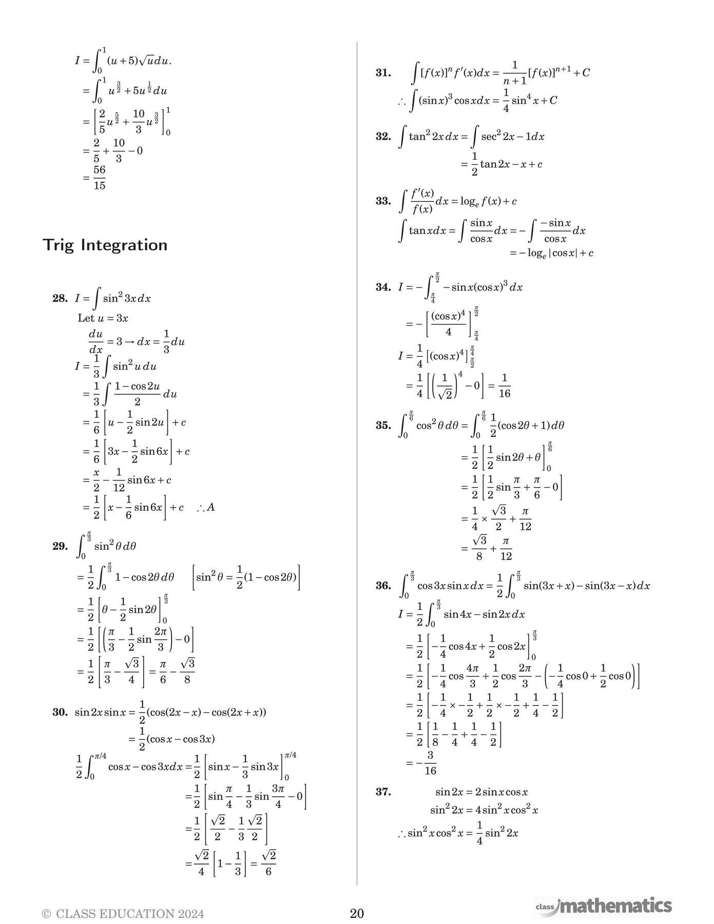 NSW Year 12 Maths Extension 1 - Calculus – Class Mathematics