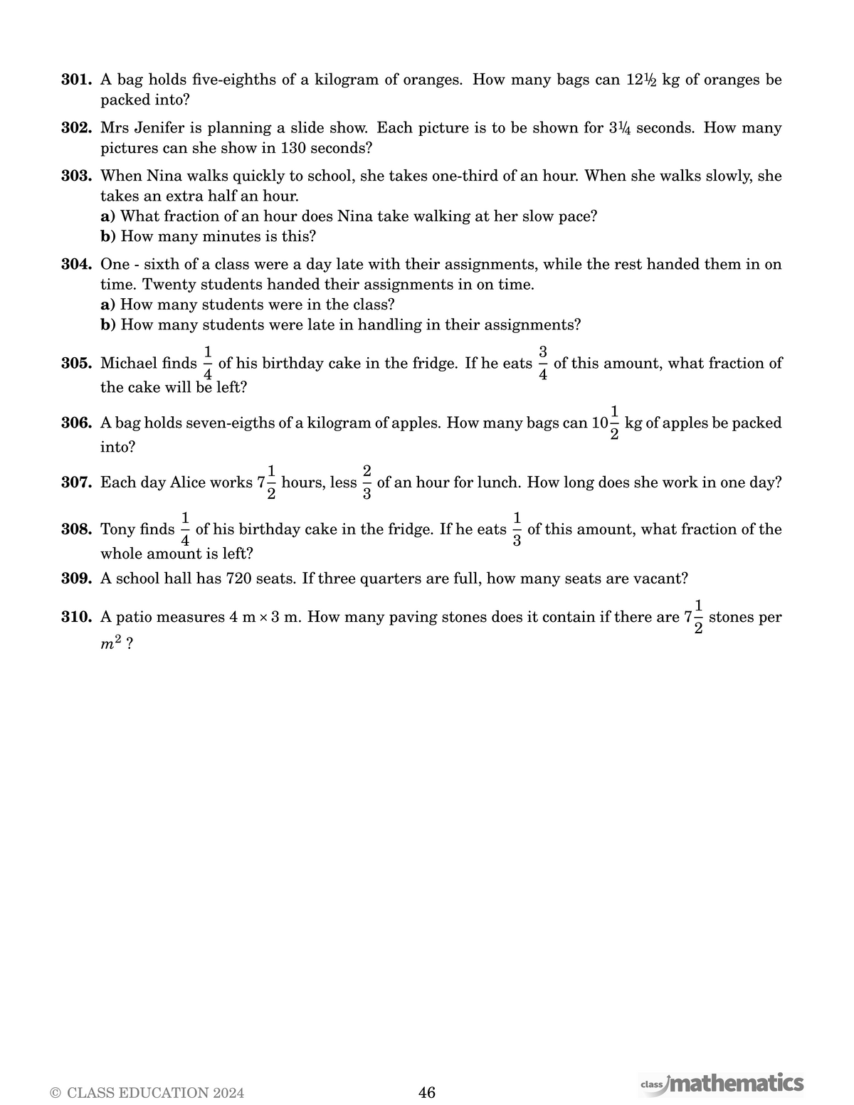 Sample worked answers — every question, fully solved