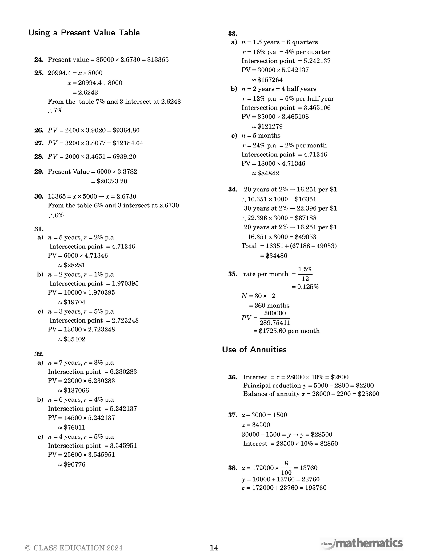 NSW Year 12 Maths Standard 2 - Annuities – Class Mathematics