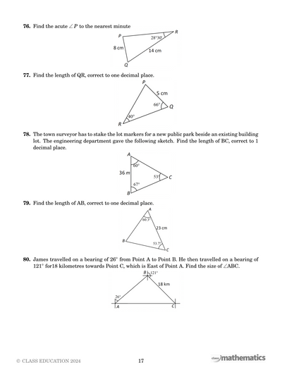 NSW Year 12 Maths Standard 2 - Non-Right Angled Trigonometry